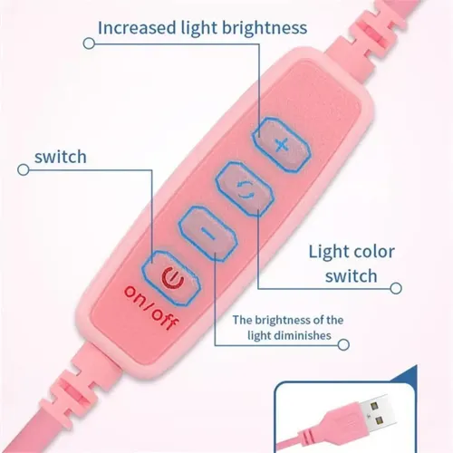 Espejo Maquillaje Plegable Con Luz Led Y Soporte P/ Celular