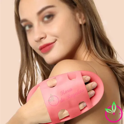 Guante Silicona Exfoliante Ducha Baño Corporal Facial Hdr Color Celeste