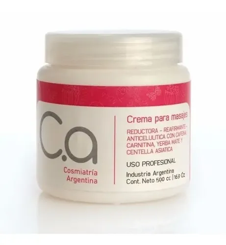 Crema Reductora Reafirmante Y Anticelulitica Por 500 Grs.