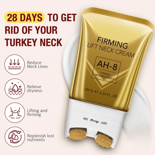 Neck Firming Cream With Roller, Collagen Peptide Anti Aging 4.23 Fl Oz (pack Of 1)