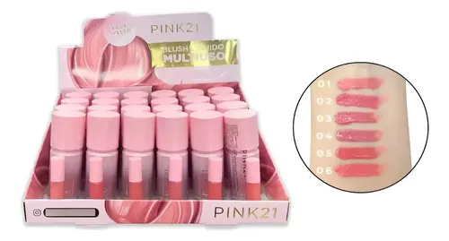 Rubor Líquido Blush Matte Multiuso Para Rostro Labios Pink21 Tono del maquillaje Tono 5