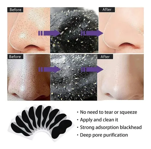 Mascarilla Tira Facial X50 Unidad Limpieza Puntos Negros