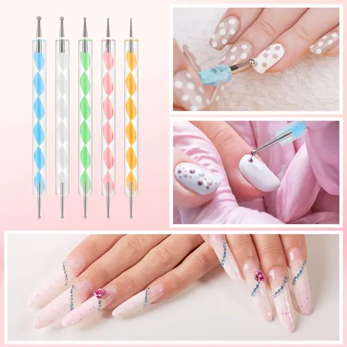 Set 25 Herramientas Para Uñas Con Pinceles Y Paleta