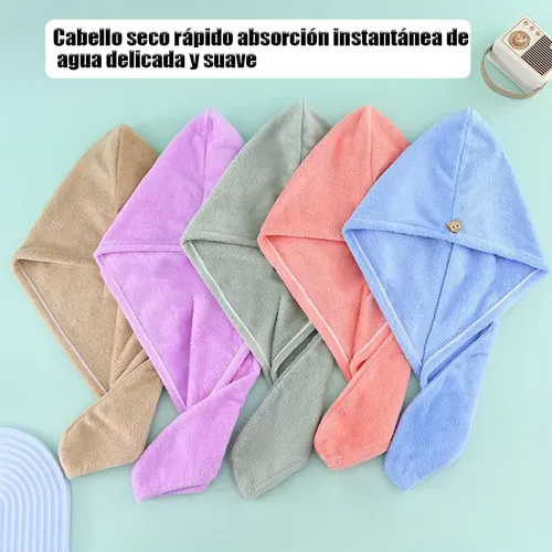 A Toalla De 5 Gorras, Turbante, De Secado Rápido For El L