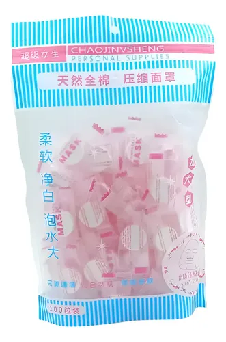 Mascarillas Facial Comprimidas Descartables Profesional X100 Tipo De Piel Todo Tipo De Piel