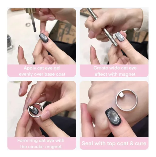 Imán En Forma De Anillo Para Uñas, Ojo De Gato Hueco