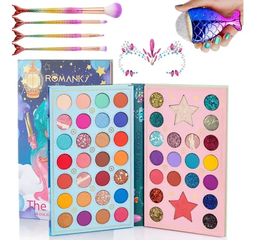 Set De Maquillaje Paleta Brochas Sombras Regalo Para Mujeres