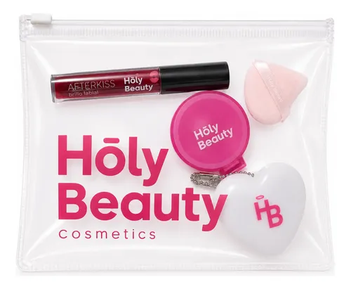 Combo Glow Cartera Holy Beauty Con Gloss Cisne Luz Y Espejo