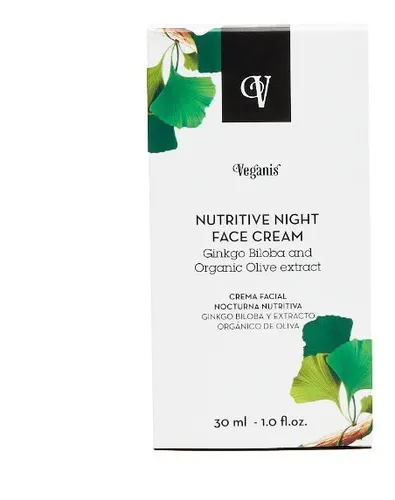 Crema Nocturna Super Reparadora Veganis Con Ginkgo Biloba Tipo De Piel Todo Tipo De Piel