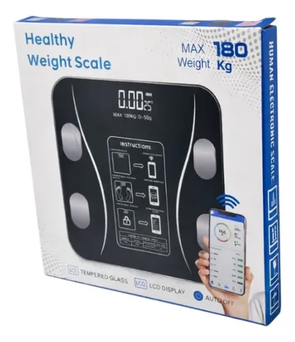 Balanza Smart Baño Digital Inteligente Bluetooth 180kg