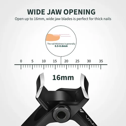 Cortaúñas Vanwin Con Mandíbulas Anchas De 16 Mm Para Uñas Gr