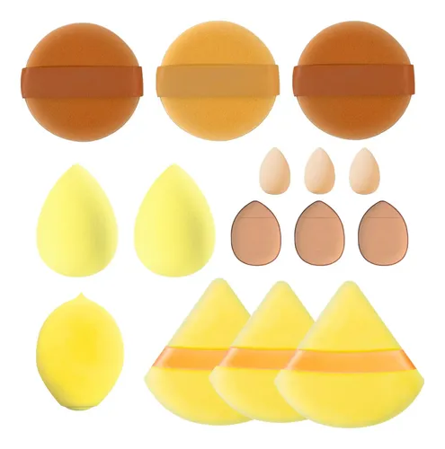 Juego De 15 Esponjas De Maquillaje,polvo Facial, Esponjas