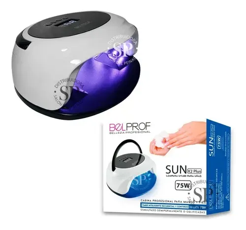 Cabina UV LED Belprof SUN X2 Plus 75W Blanco para Uñas con Temporizador