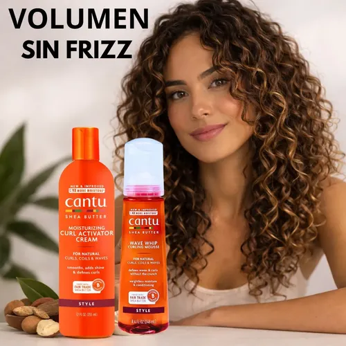 Crema Activadora Rizos Cantu + Mousse Volumen Kit Definicion