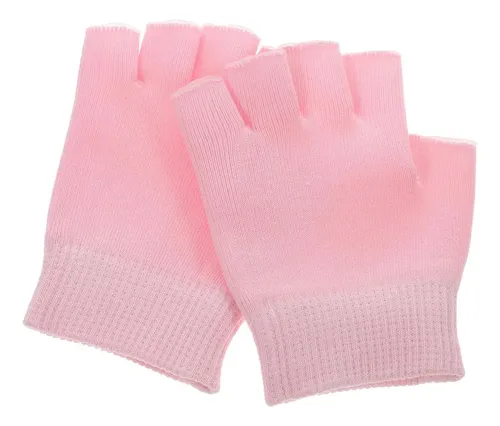 Guantes Hidratantes Rosa Sin Dedos Algodón Reutilizables