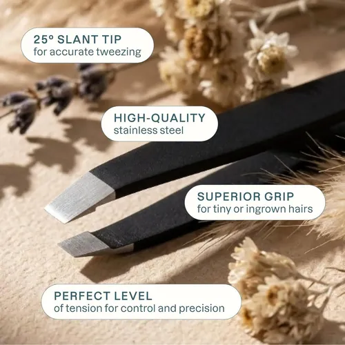 Pinzas De Cejas Profesionales Acero Inoxidable Cliganic 1
