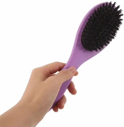 Cepillo Para Cabello Cerdas De Jabali Madera Diseño Paddle