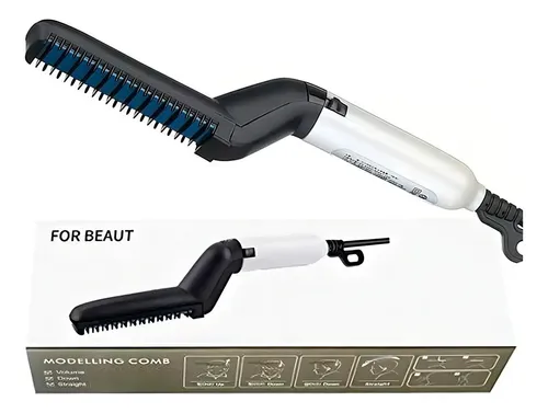 Cepillo Alisador Mozku Modelling Comb Cerámica Blanco Alisa Barba