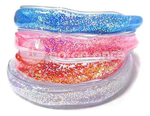 Vincha Infantil Transparentes Con Lentejuelas Por Unidad