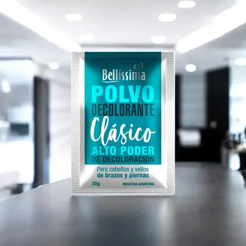 Sobre Polvo Decolorante Bellissima Clasico Profesional 20 Gr Tono Clásico