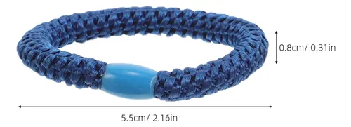 Gomas Elásticas Pelo De Colores 10 Unidades Tejido Grueso Y