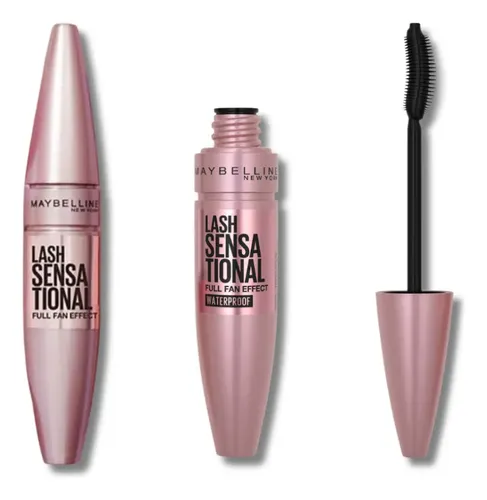 Máscara de pestañas Maybelline, impermeable, con efecto de abanico completo, color Eau Color 257, muy negra