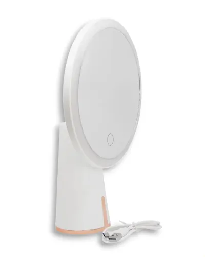 Espejo Led Recargable 30 Leds Rotación 90 3 Tonos De Luz
