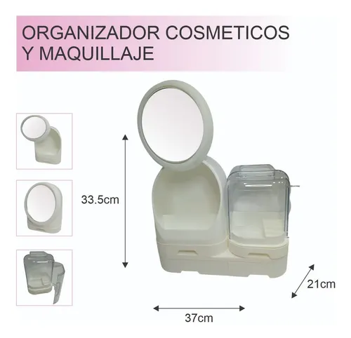 Organizador Para Cosmeticos Y Maquillaje Con Espejo Cajones