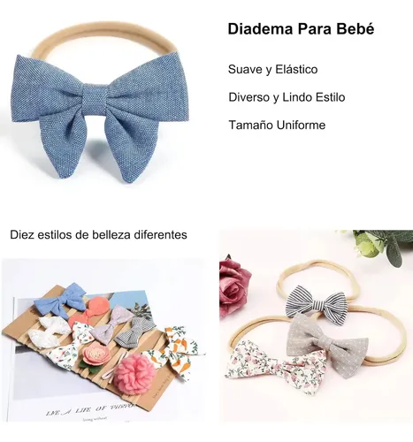 Haizhilan 10 Piezas Diademas Bebe Niña,moños Para Bebe,diade Variation