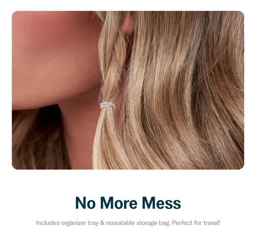 Cinta Para El Pelo Gimme Medium Clear Elastics, Paquete De 5