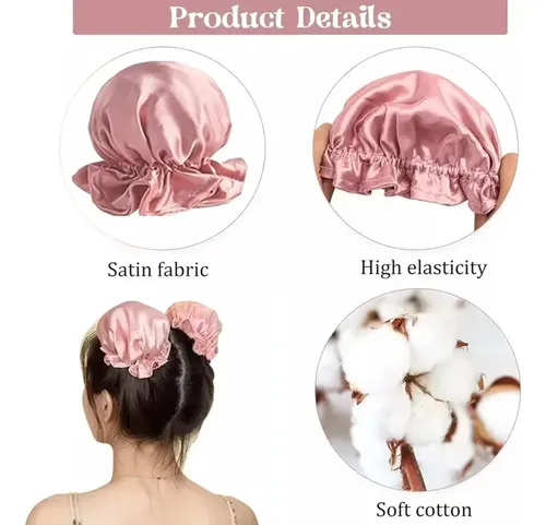 11 Piezas Rulos Sin Calor Satin Rosa Para Cabello