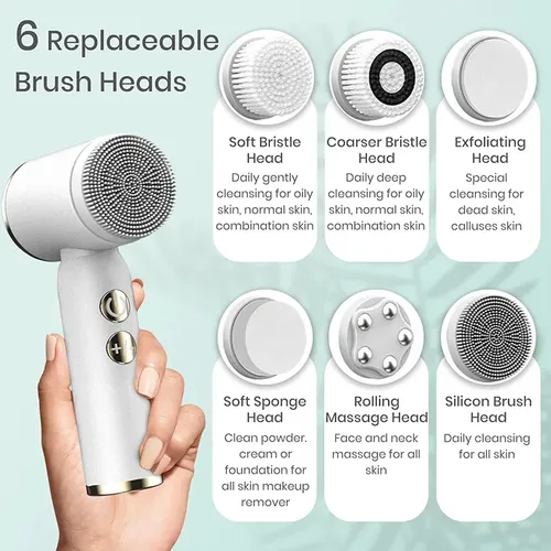Cepillo Facial Eléctrico Doméstico Ventilador Vibratorio De  Verde Claro