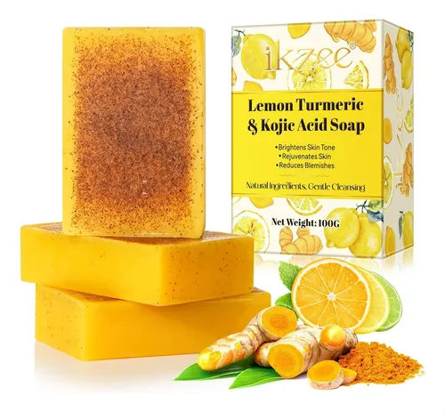 Jabón Kójic De Limón, Limpiador, Baño, Limpiador, Iluminador