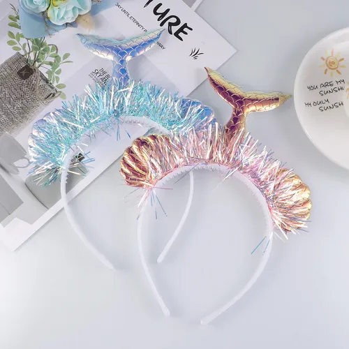Diadema De Sirena Para El Pelo Con Forma De Concha Y Flores