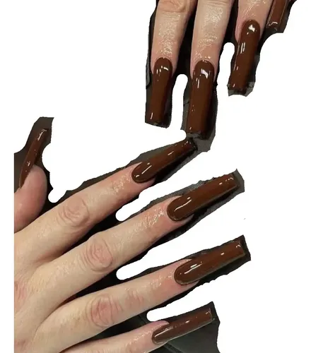 Uñas Postizas Largas De Color Sólido De Alta Calidad.