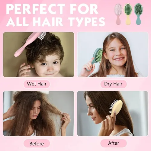 Set De Peines Y Cepillos Mini Para Cabello, 56 Piezas