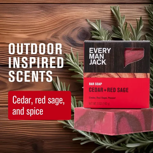 Jabón Corporal En Barra Every Man Jack Cedar Red Sage, 142 G