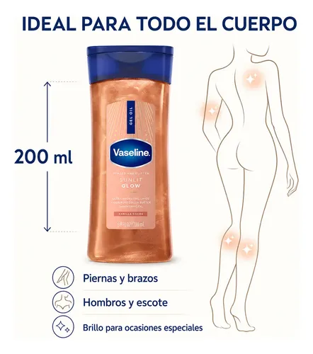 Vaseline Aceite Corporal Brillante Vanilla Cocoa Sunlit Glow