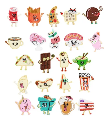 22 Apliques Para Coser Tartas De Café, Bordados, Postres, Pl