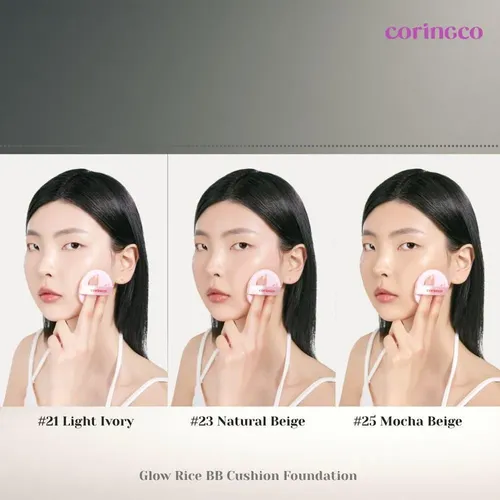 Base Bb En Polvo Compacto Coringco Glow Rice Ivory #21