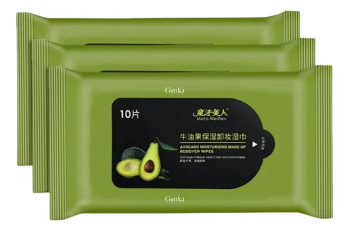 Toallitas Desmaquillantes Avocado Palta X10un Toalla Humeda