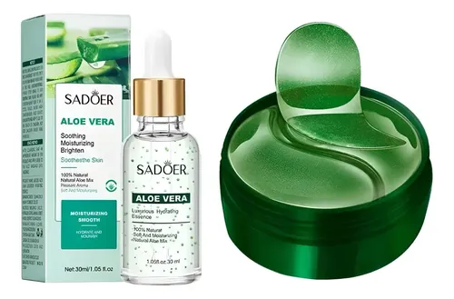 Parches Para Ojeras +serum Facial Aloe Vera Hidratante 30ml