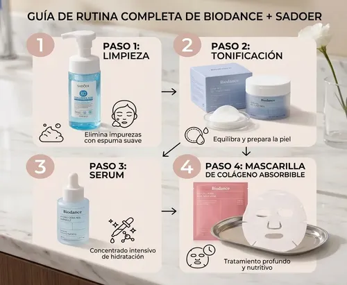Rutina Skincare Coreano Serum Jabón Hialurónico Biodance