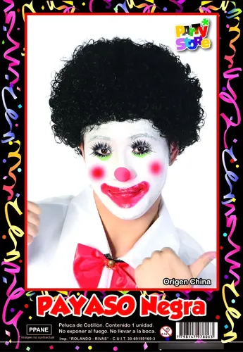 Peluca Afro Payaso Disco Todos Los Colores Cotillon