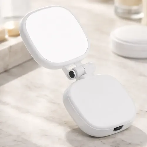 Luz LED para Selfies Soul JL50 con Espejo Magnético y 50 LED – Recargable USB-C, Blanca
