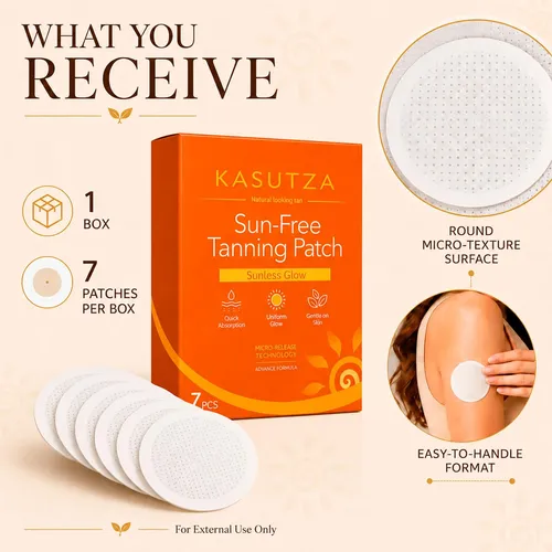 Parches Autobronceadores Kasutza Para Rostro Y Cuerpo, 7 Uni