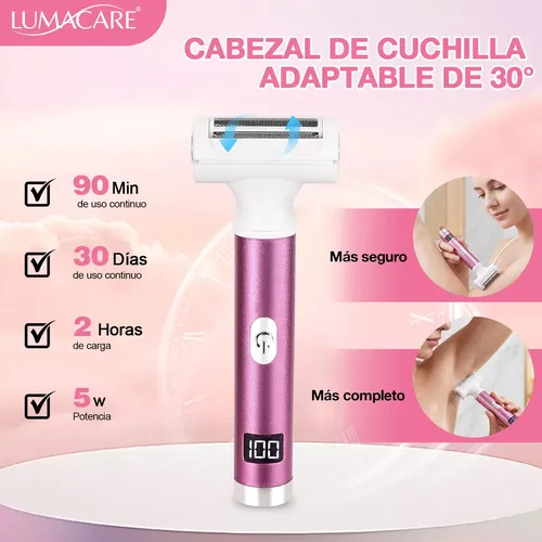 4 En 1 Depiladora Eléctrica Facial Rasuradora Para Mujer Rosa