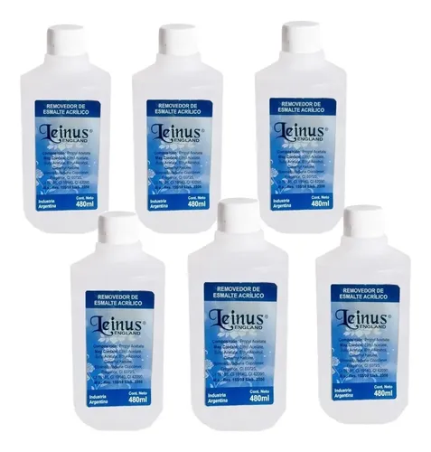 Removedor Esmaltado Semipermanentes Uñas Leinus 500ml X6