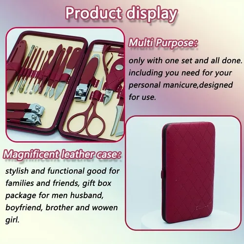Kit De Manicura 10 Piezas Acero Inoxidable