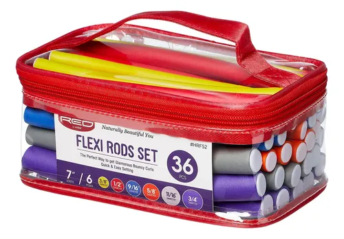Rodillos De Espuma Flexi Rods Red By Kiss Twist, 36 Unidades